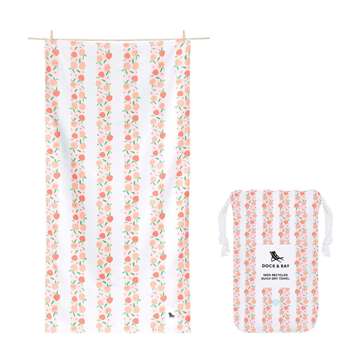 Quick Dry Large Beach Towel, Peach Party main product photo