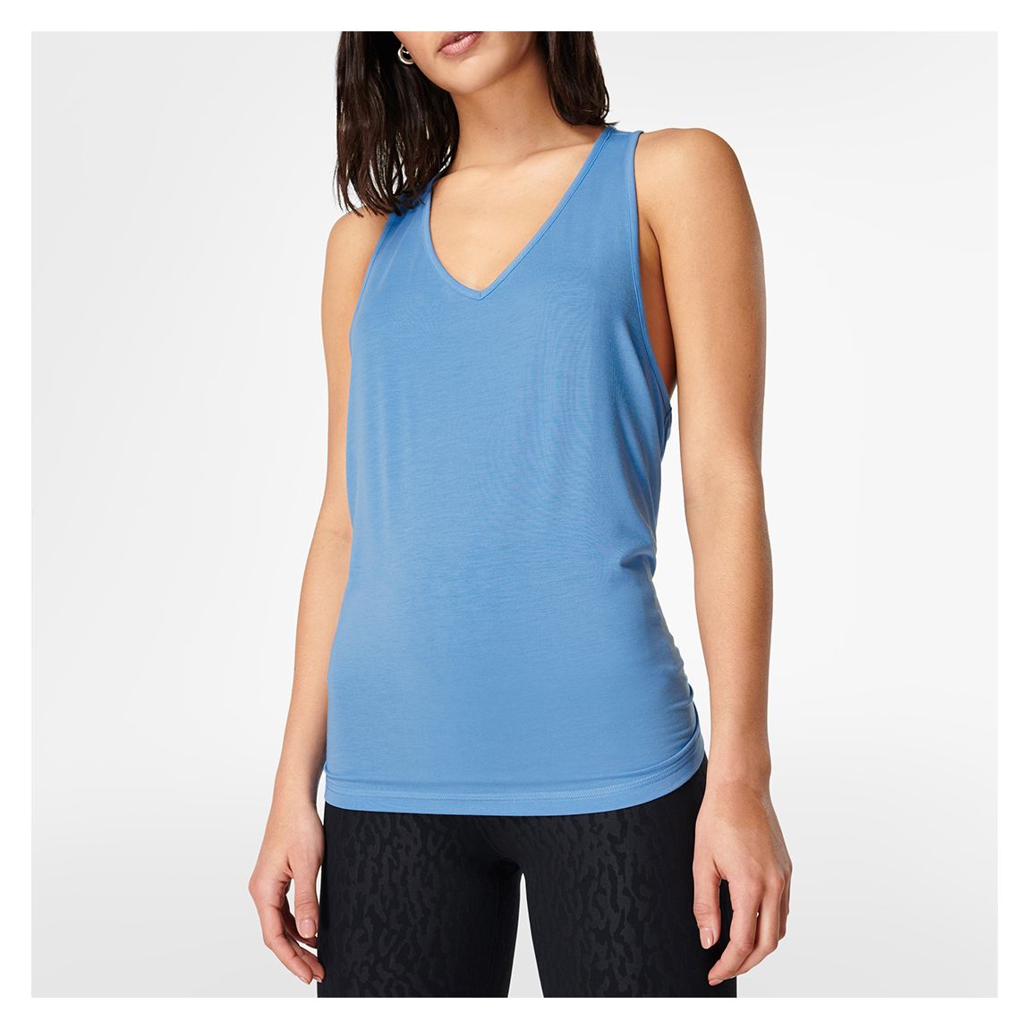 Regatta Blue Move Split Back Yoga Tank Top main product photo