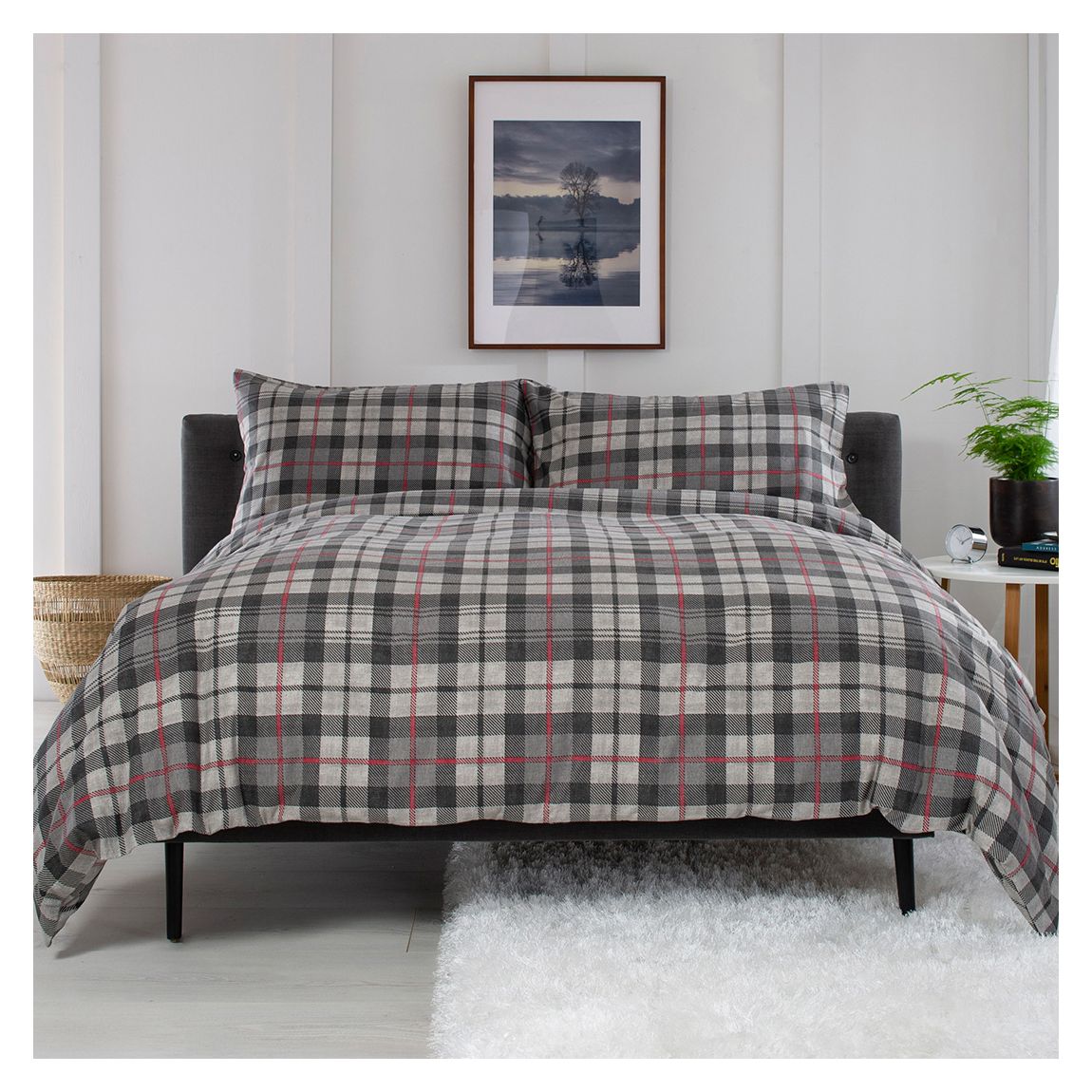 Thompson King Duvet Cover Set, Grey main product photo