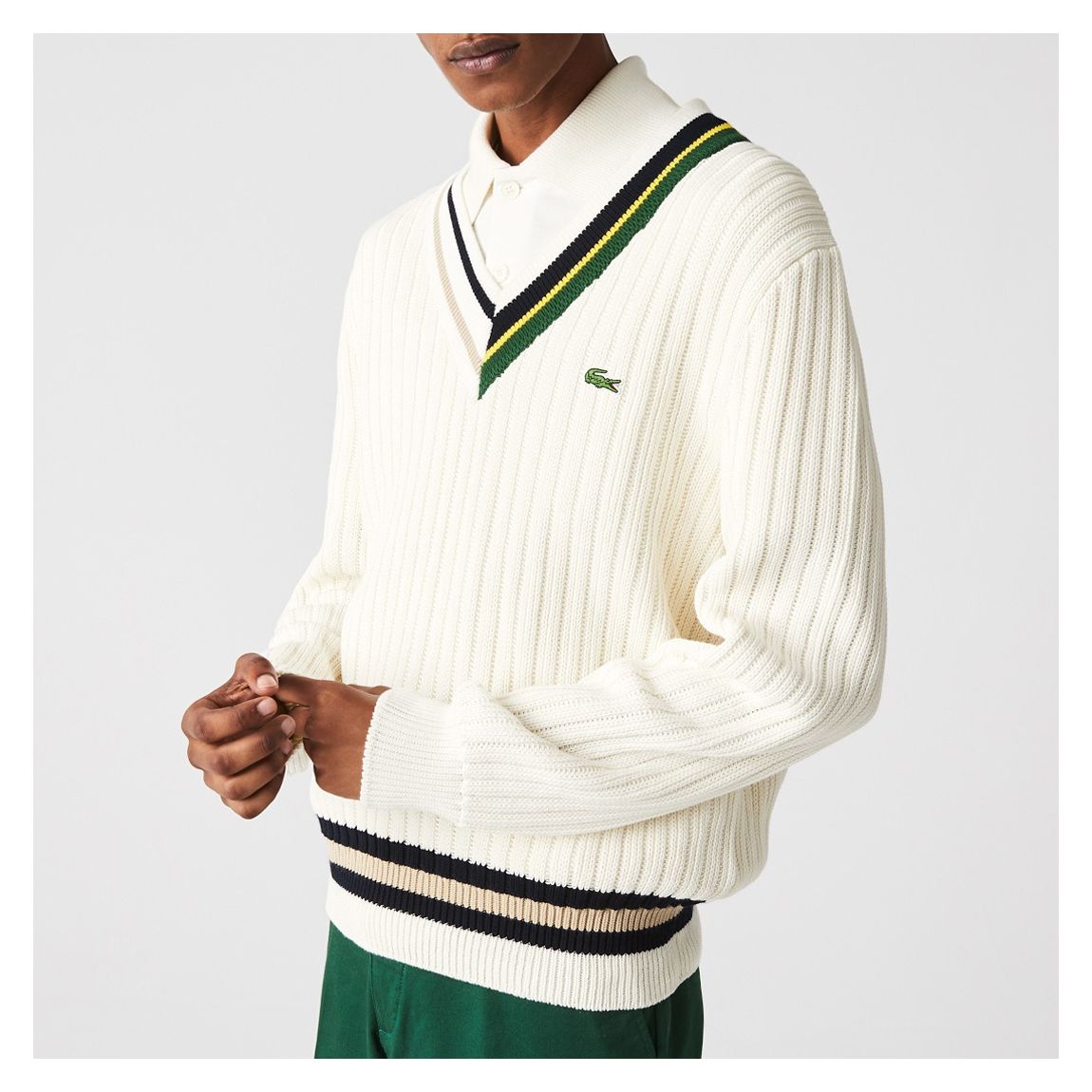 Cream V-Neck Knit Jumper main product photo