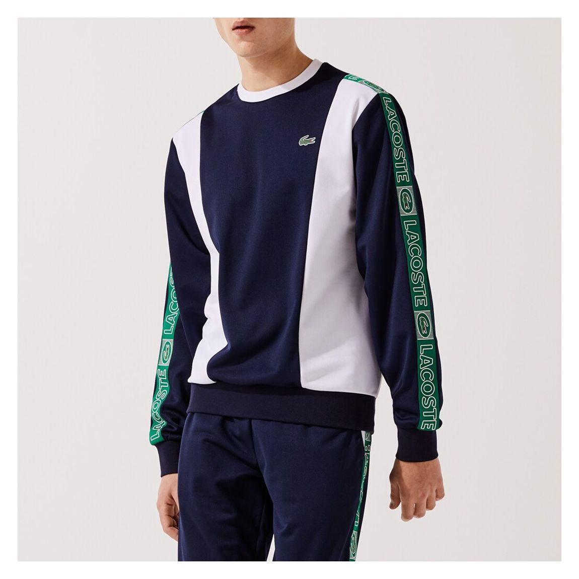 White/Navy Colour-Block Sweatshirt main product photo