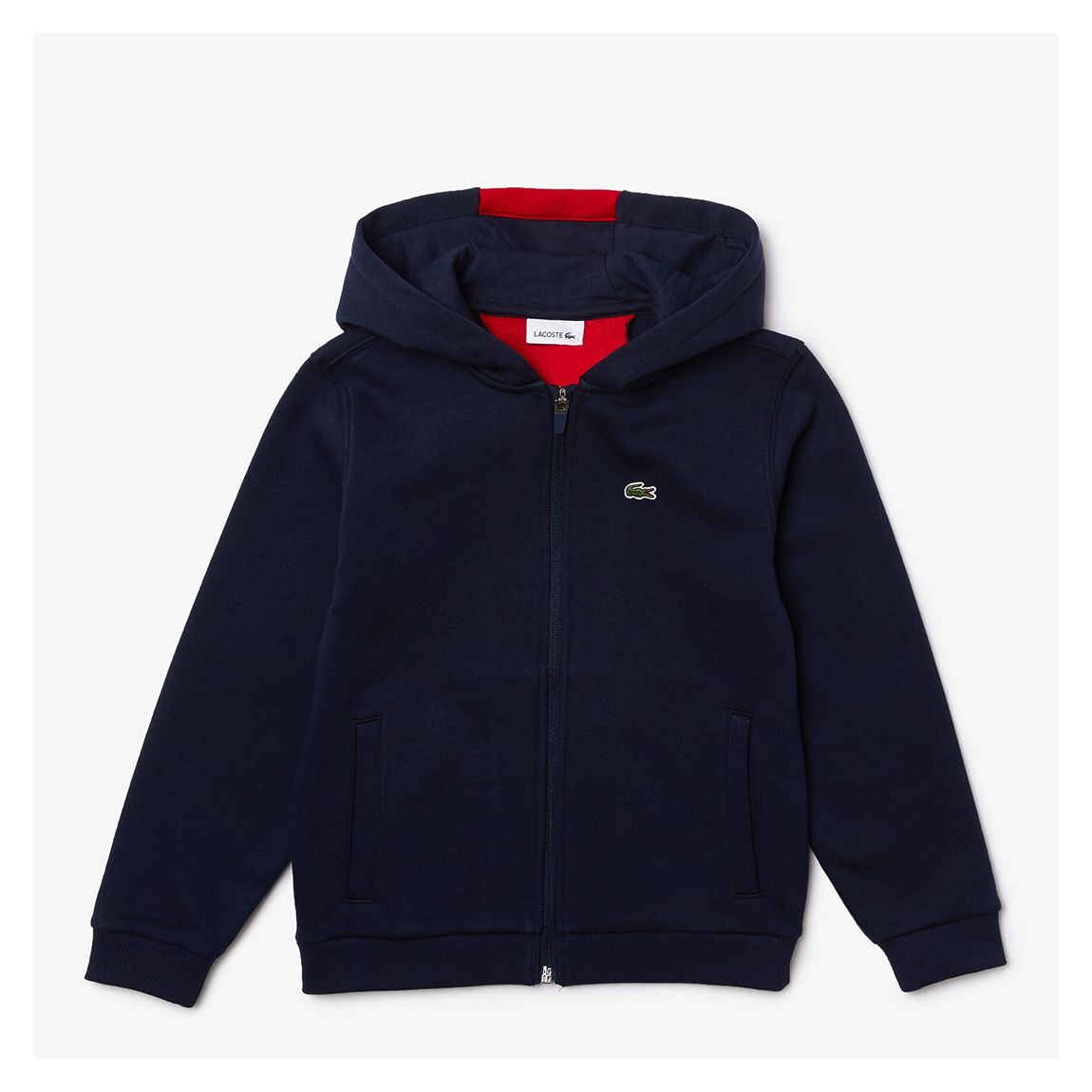 Kid Boy's Navy Zipped Fastening Cotton Blend Hoodie main product photo