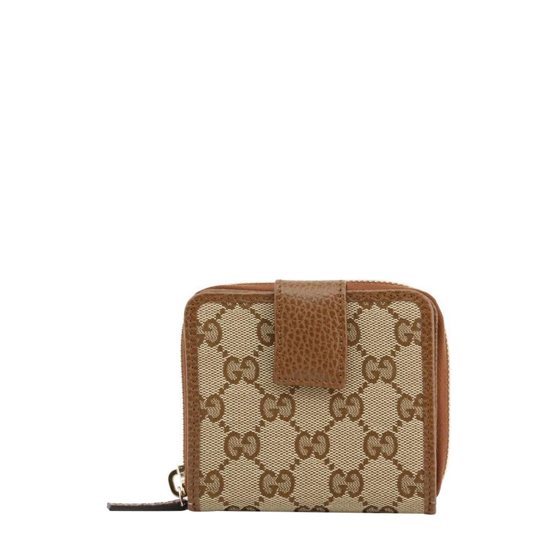 Beige/Brown Gucci GG Canvas Fold Wallet main product photo