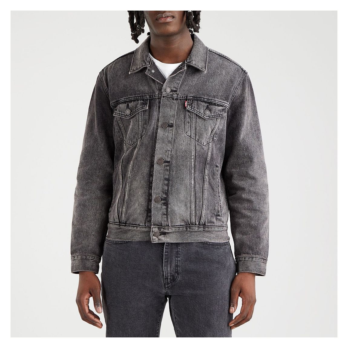 Grey Denim Trucker Jacket main product photo
