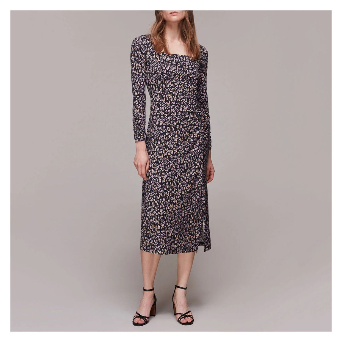 Multi Floral Jersey Midi Dress main product photo