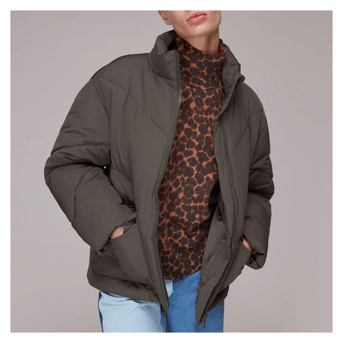 Charcoal Lydia Padded Jacket main product photo