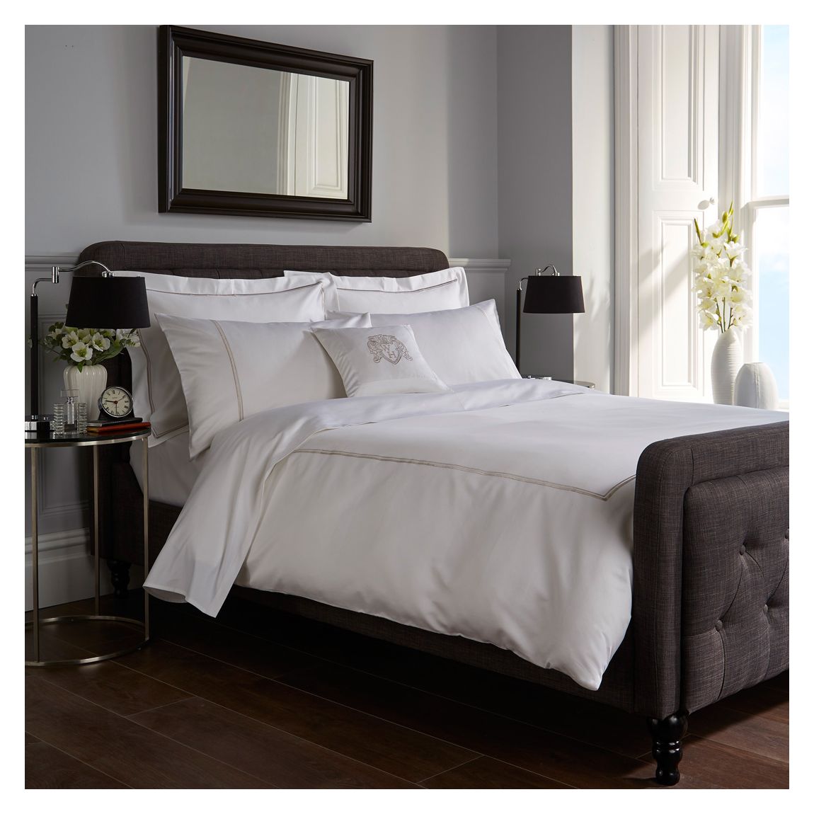 Double Cord 800TC Double Duvet Cover, Grey main product photo