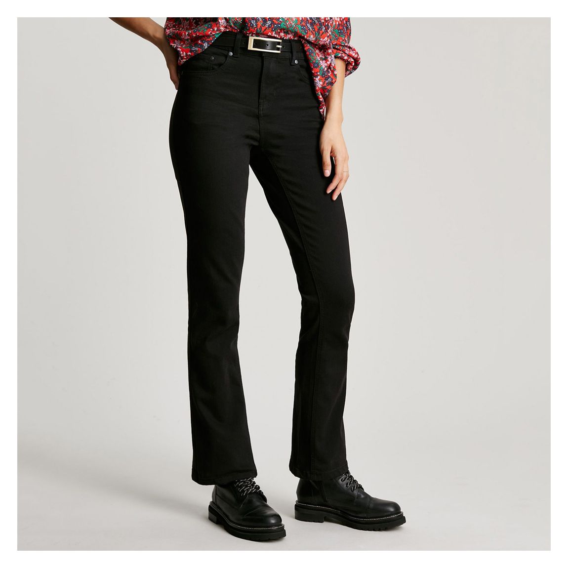 Black Bootcut High Rise Stretch Jeans main product photo