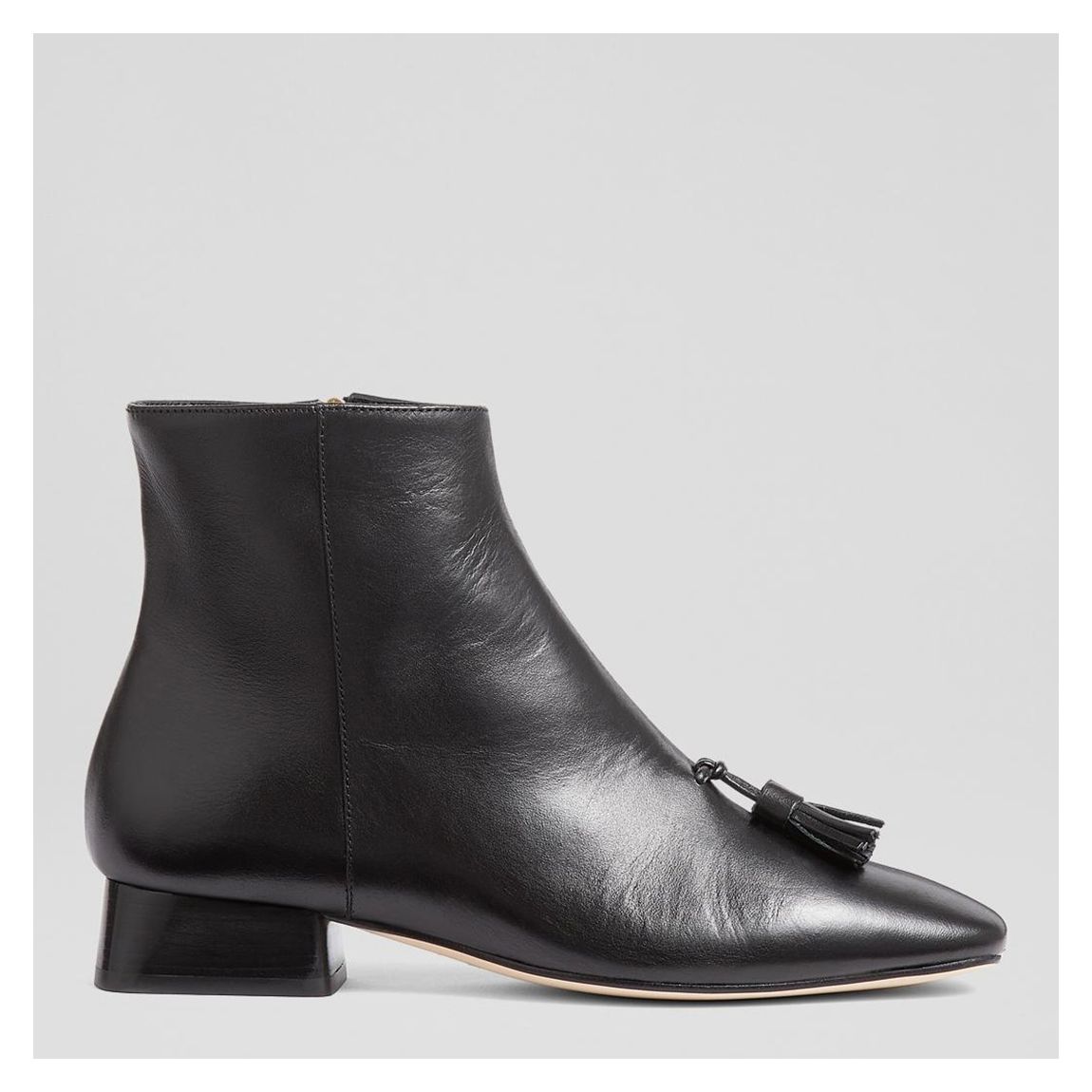 Black Leather Verity Ankle Boots main product photo