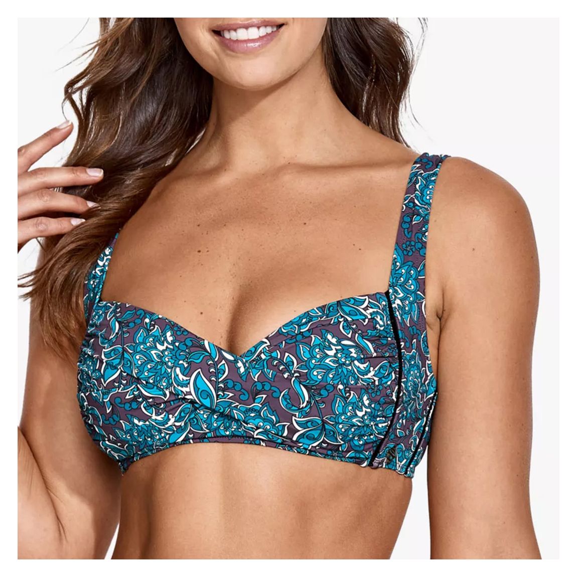 Twisted Medea Bikini Top - Garden Print main product photo