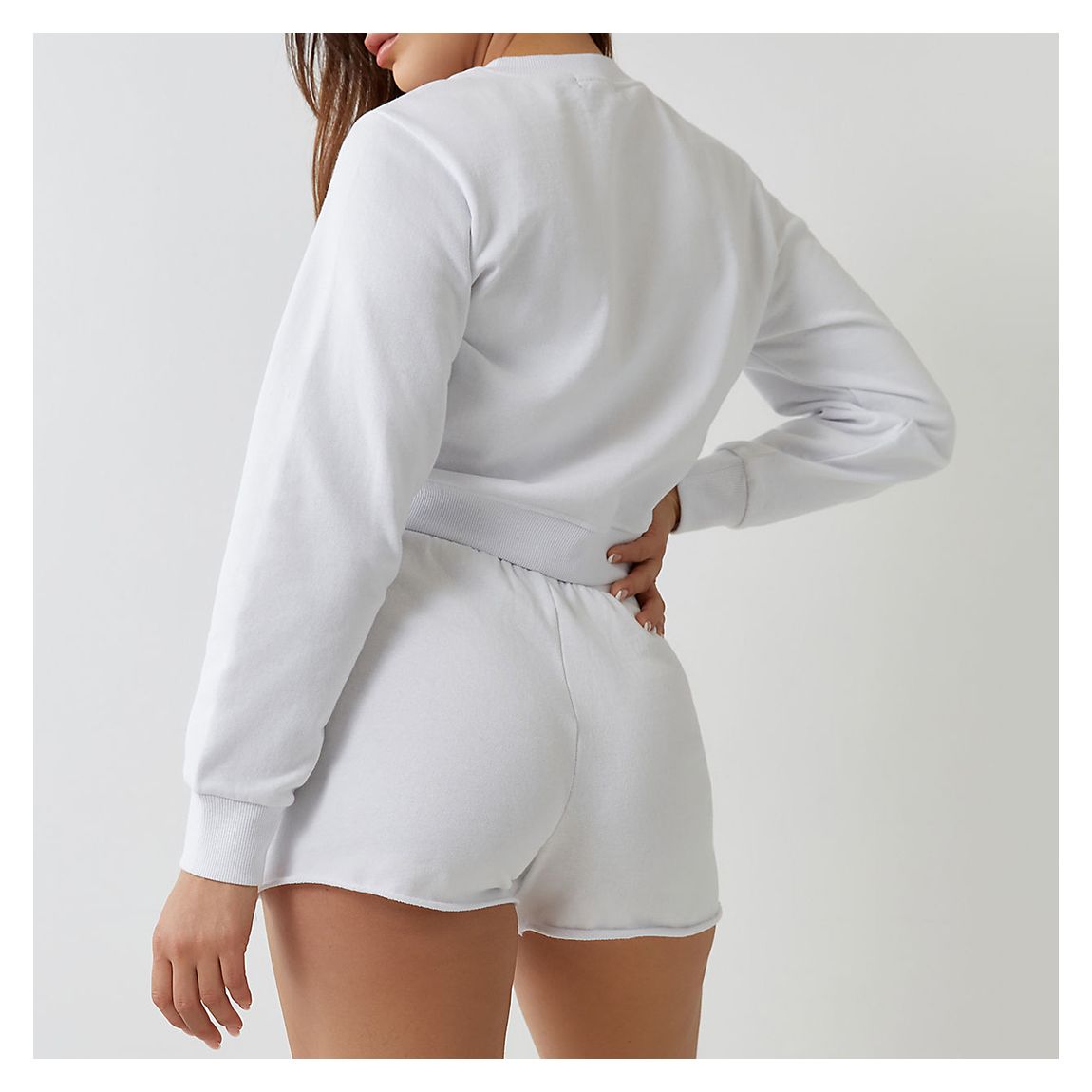 White Graphic Logo Cotton Blend Sweatshirt main product photo