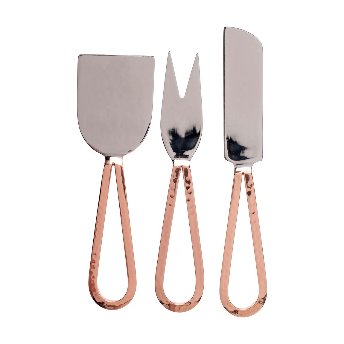 Set of 3 Copper Cheese Knives main product photo