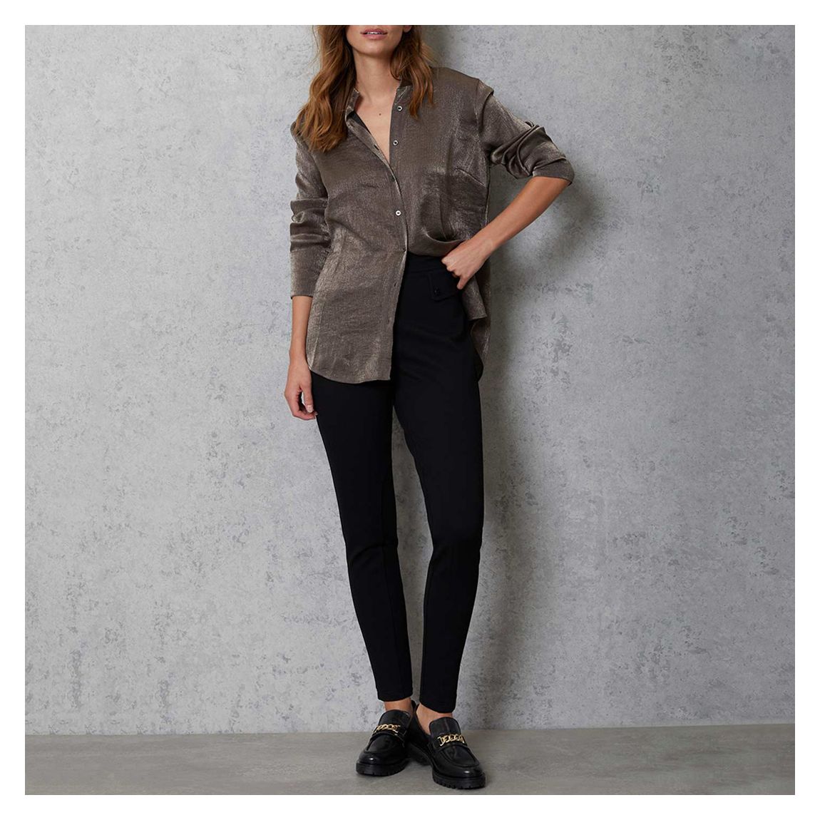 Black Sculpting Ponte Trouser main product photo