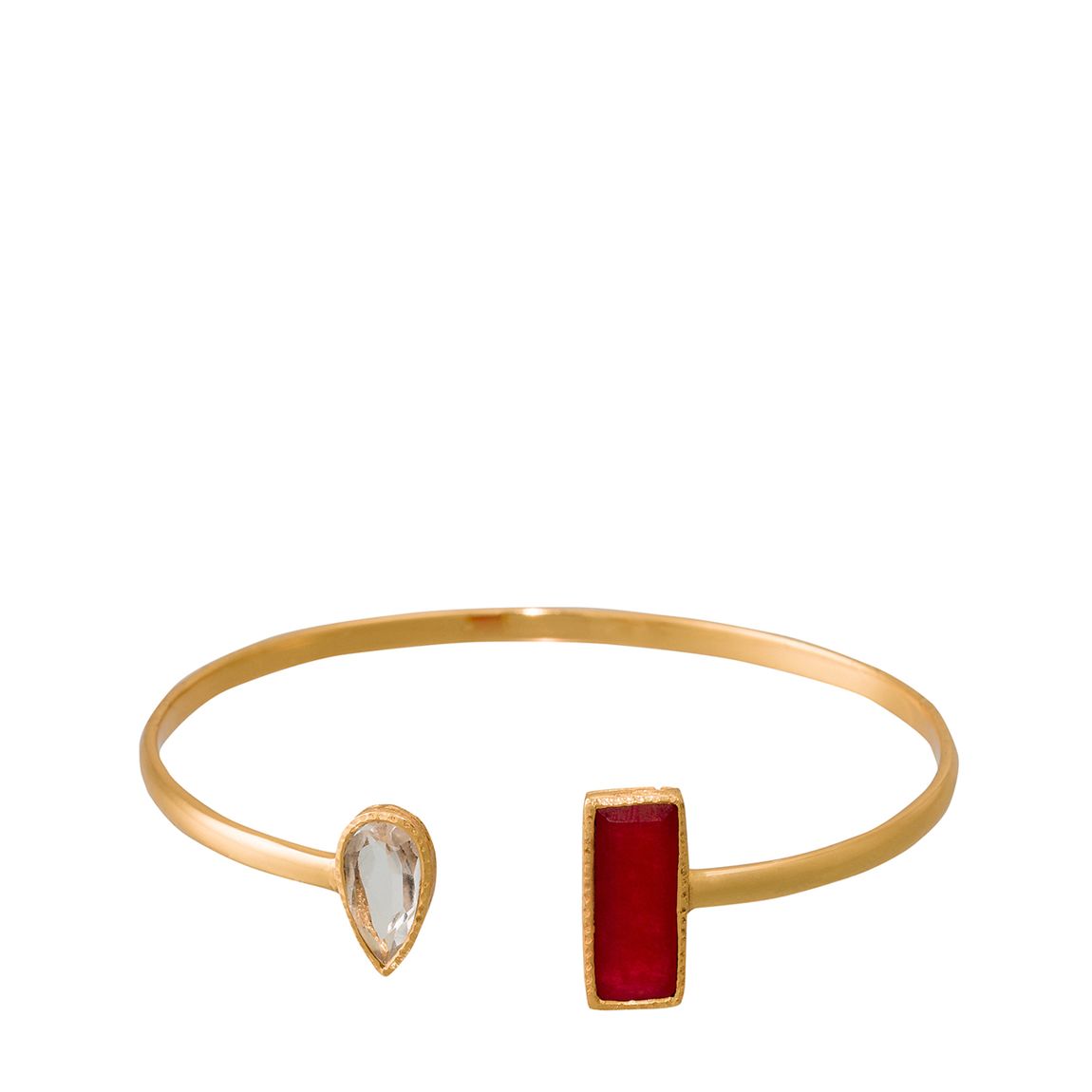 Gold/Red Curved Bracelet main product photo
