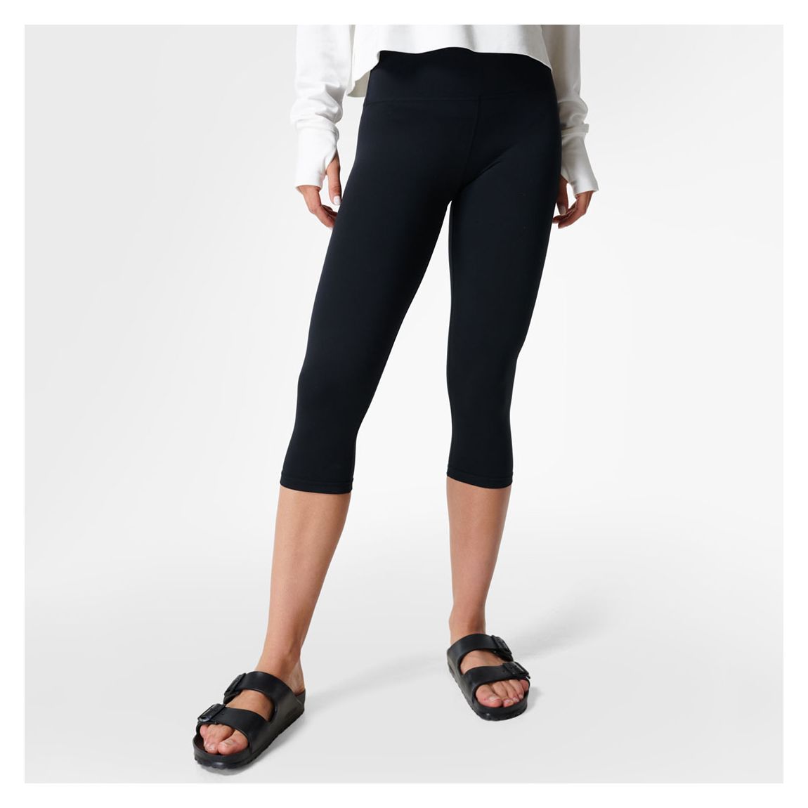 Black All Day High Waist Cropped Leggings main product photo