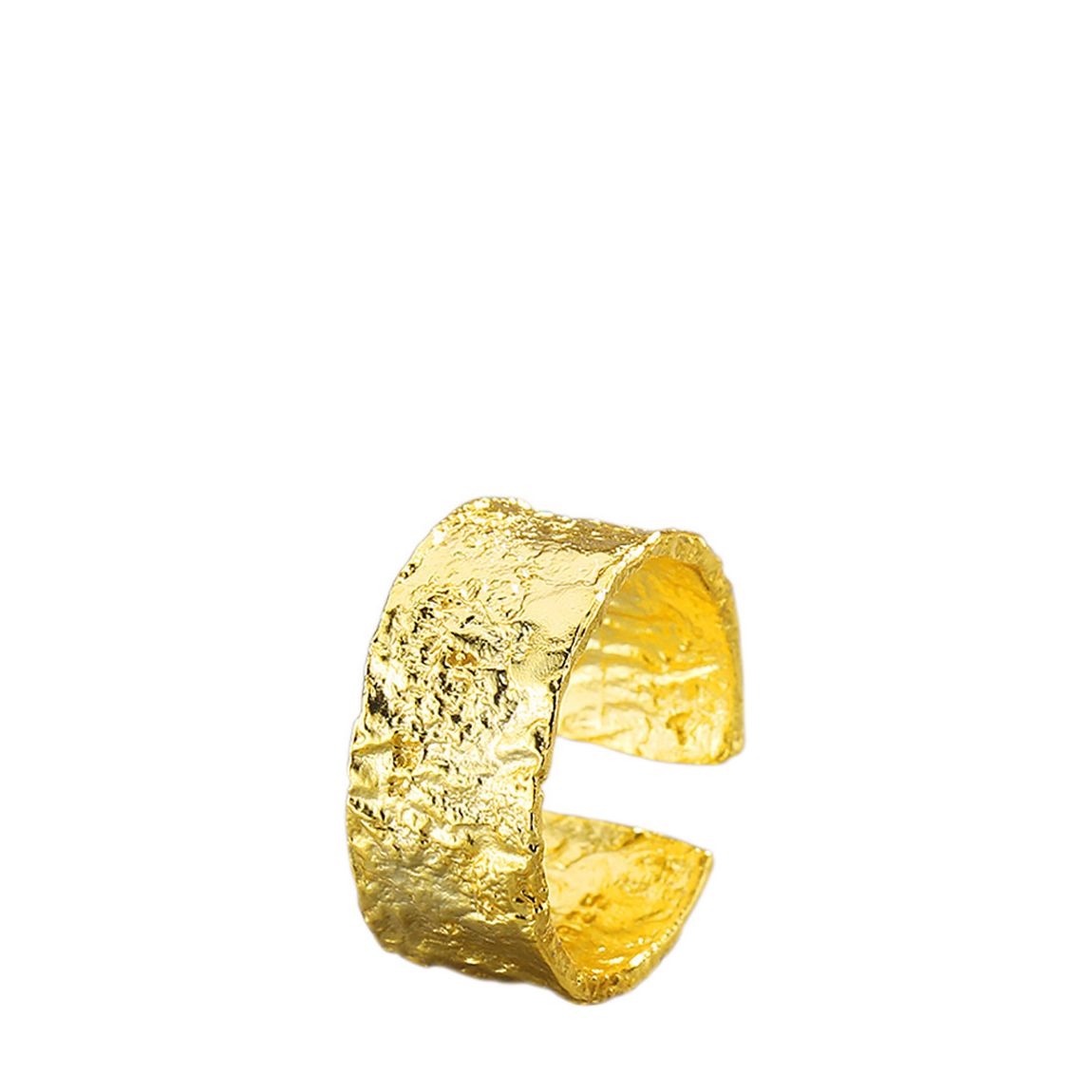 18K Gold Hammer Band Ring main product photo