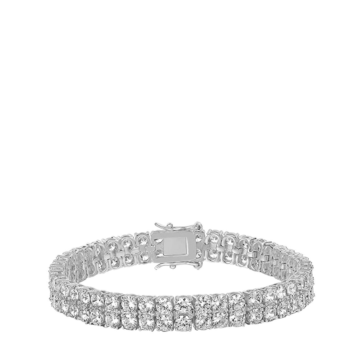 Silver Double Row Cz Bracelet main product photo