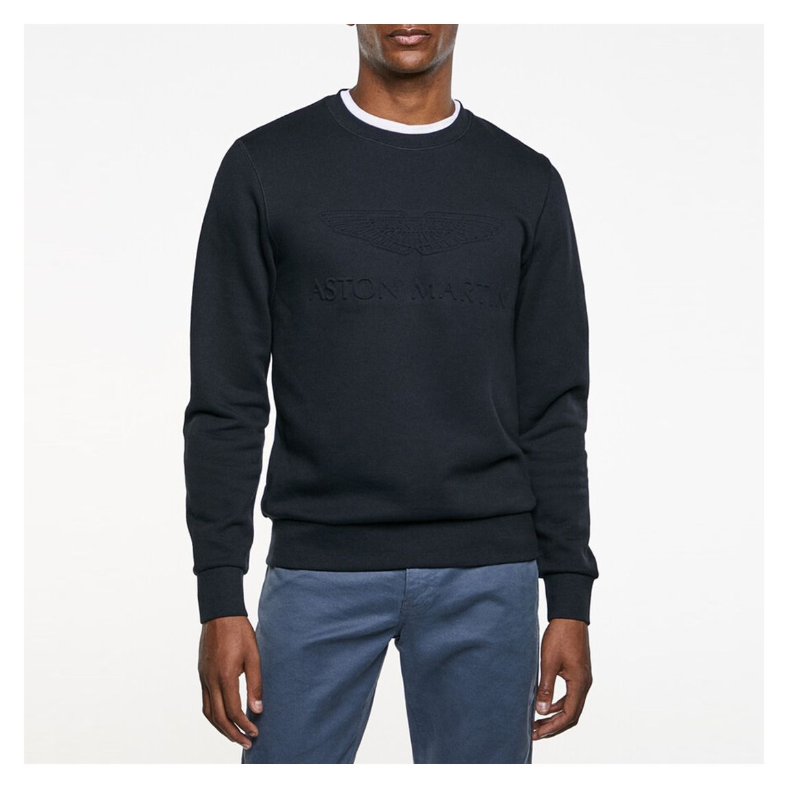 Black Embossed Cotton Sweatshirt main product photo