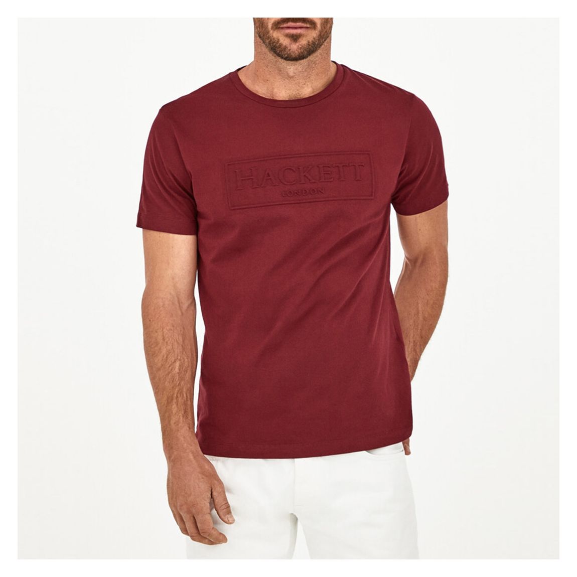 Red Embossed Cotton T-Shirt main product photo