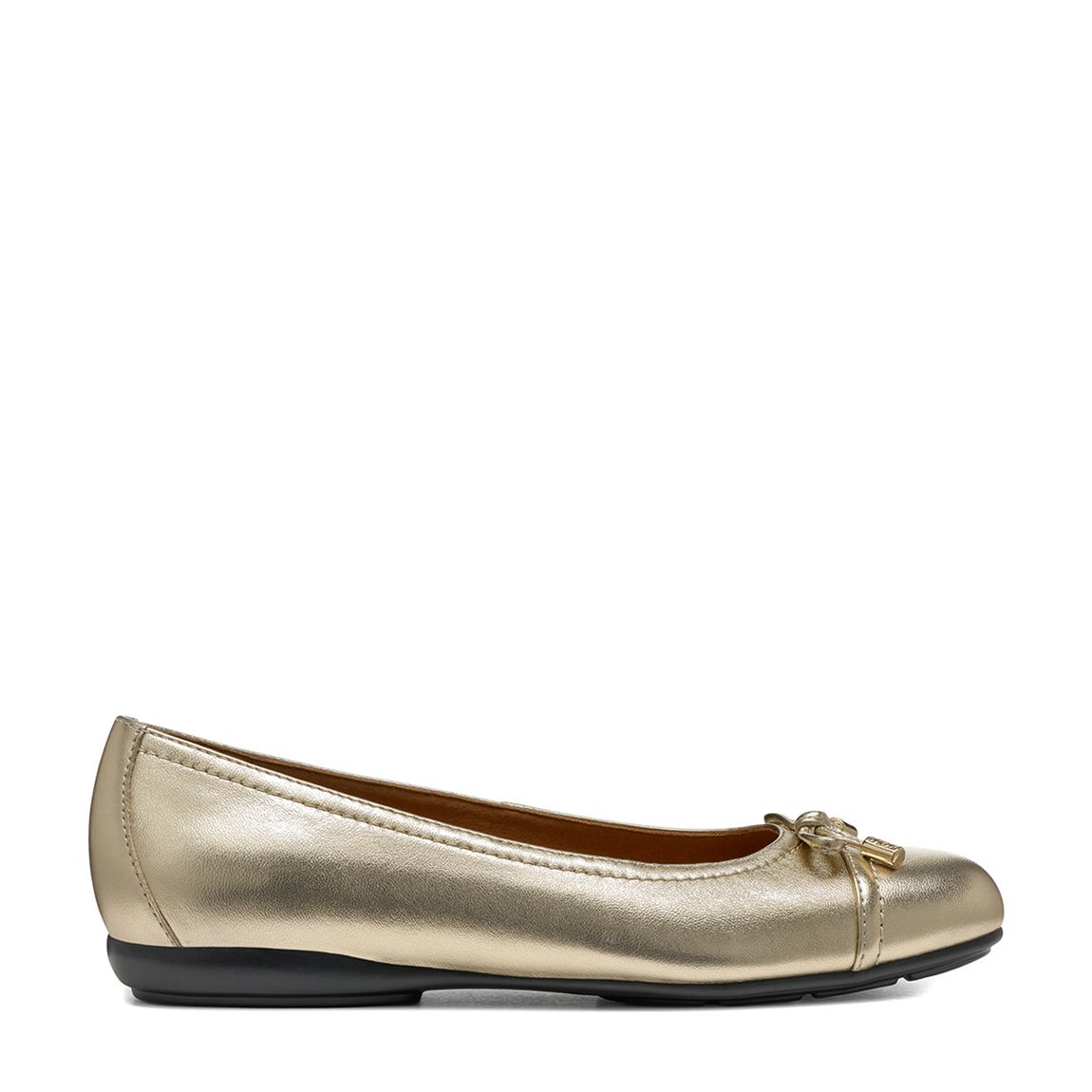 Gold Leather Annytah Ballet Pump main product photo
