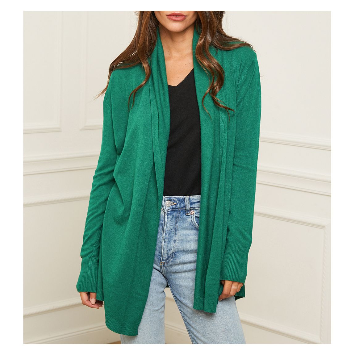 Green Draped Design Cashmere Blend Jumper main product photo
