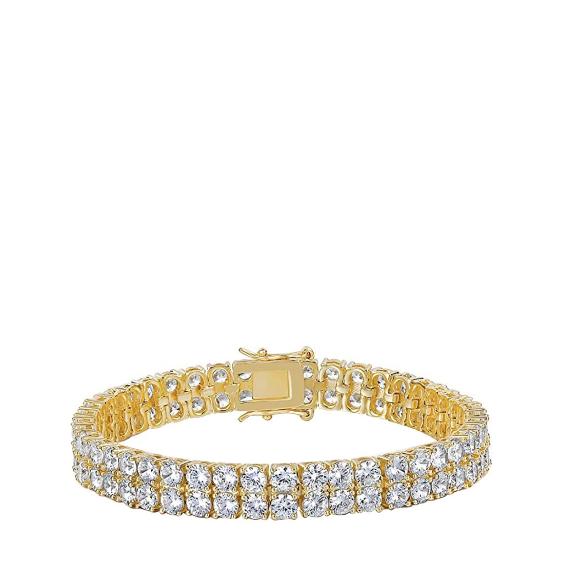 18K Gold Double Row Cz Bracelet main product photo