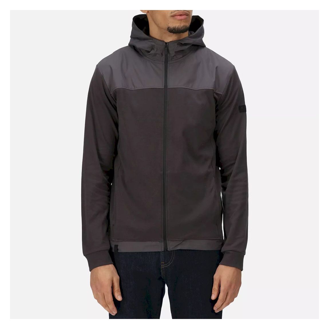 Grey Water Repellent Hooded Fleece main product photo