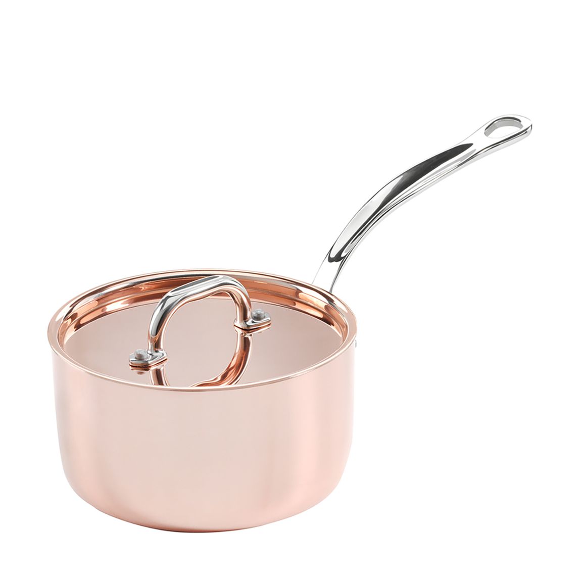 20cm Copper Induction Saucepan with Lid main product photo