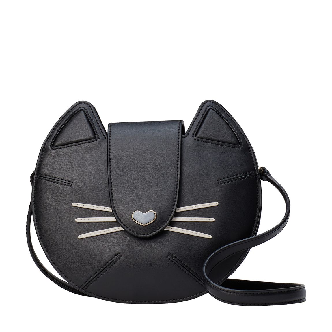 Black Other Whiskers Cat Crossbody Bag main product photo