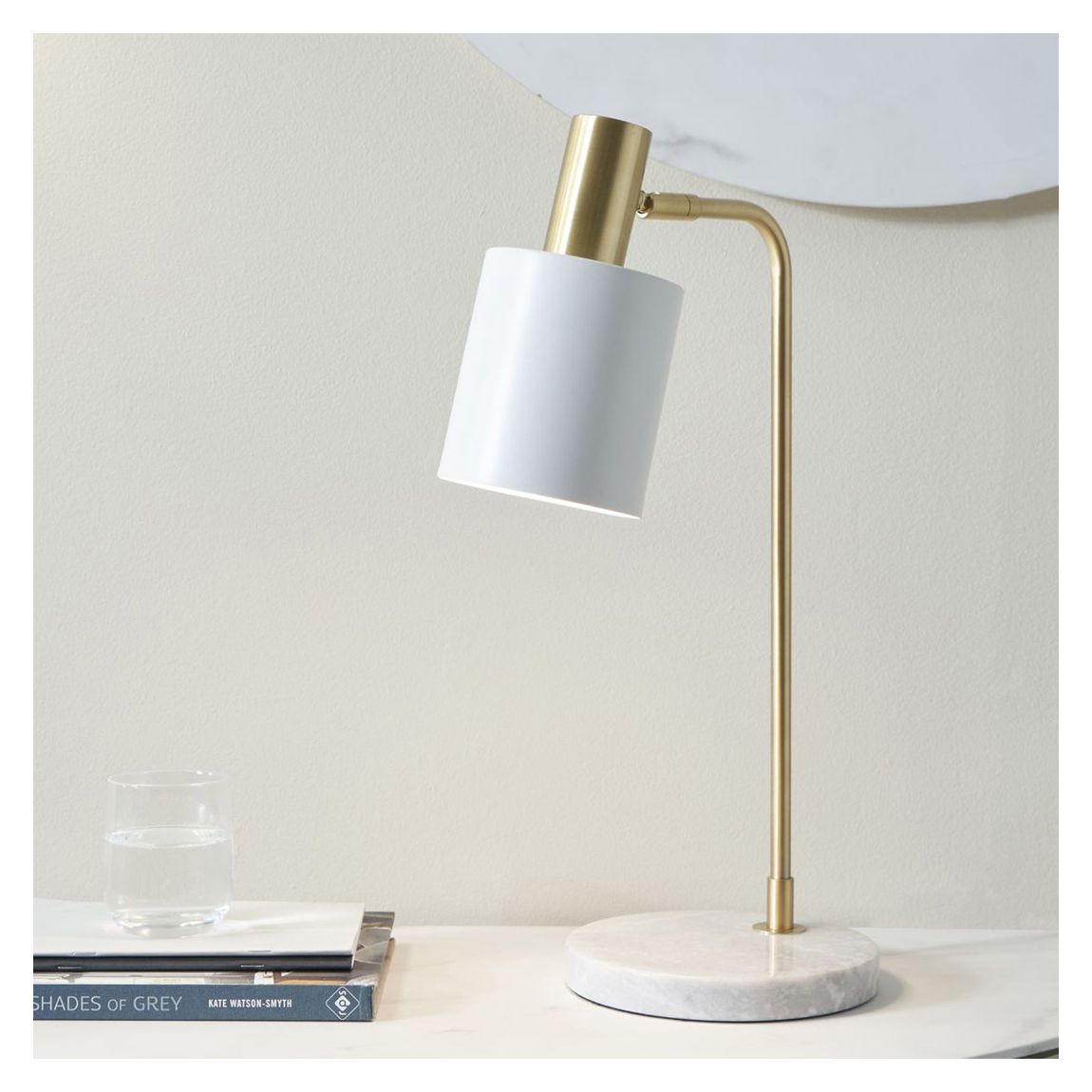 Biba Marble Footed White and Gold Retro Table Lamp main product photo