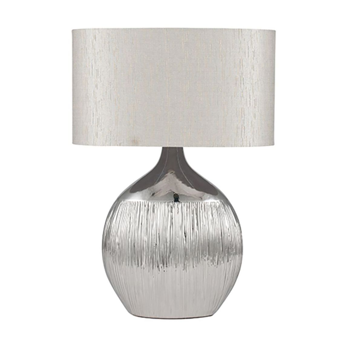 Gemini Silver Etched Ceramic Table Lamp main product photo