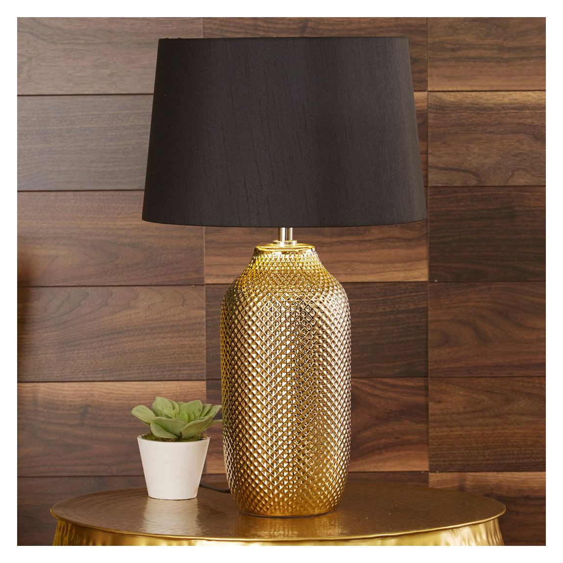 Nova Gold Textured Ceramic Table Lamp main product photo