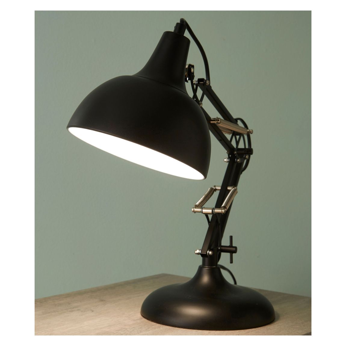 Alonzo Matt Black Metal Angled Task Table Lamp main product photo