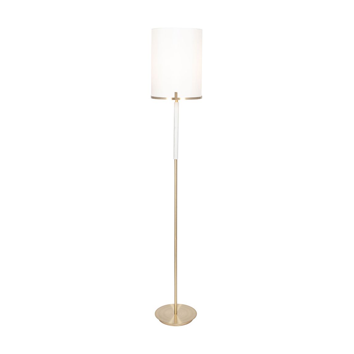 Midland Champagne Gold Metal and Marble Effect Floor Lamp main product photo