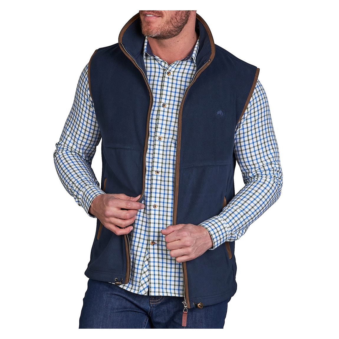 Navy Fleece Gilet main product photo