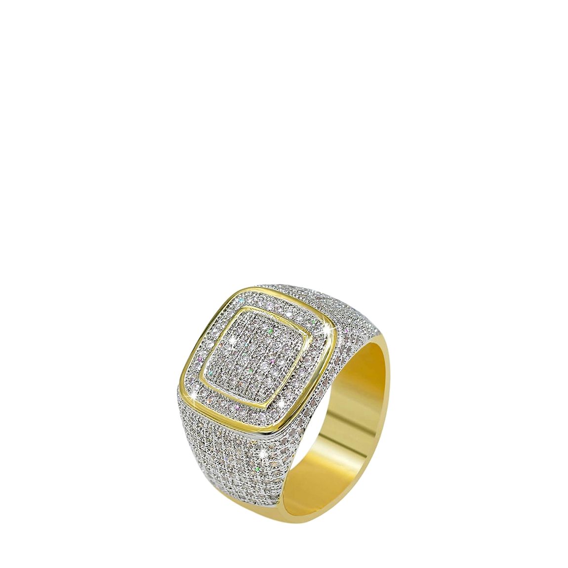 18K Gold Zircon Multi Sided Ring main product photo
