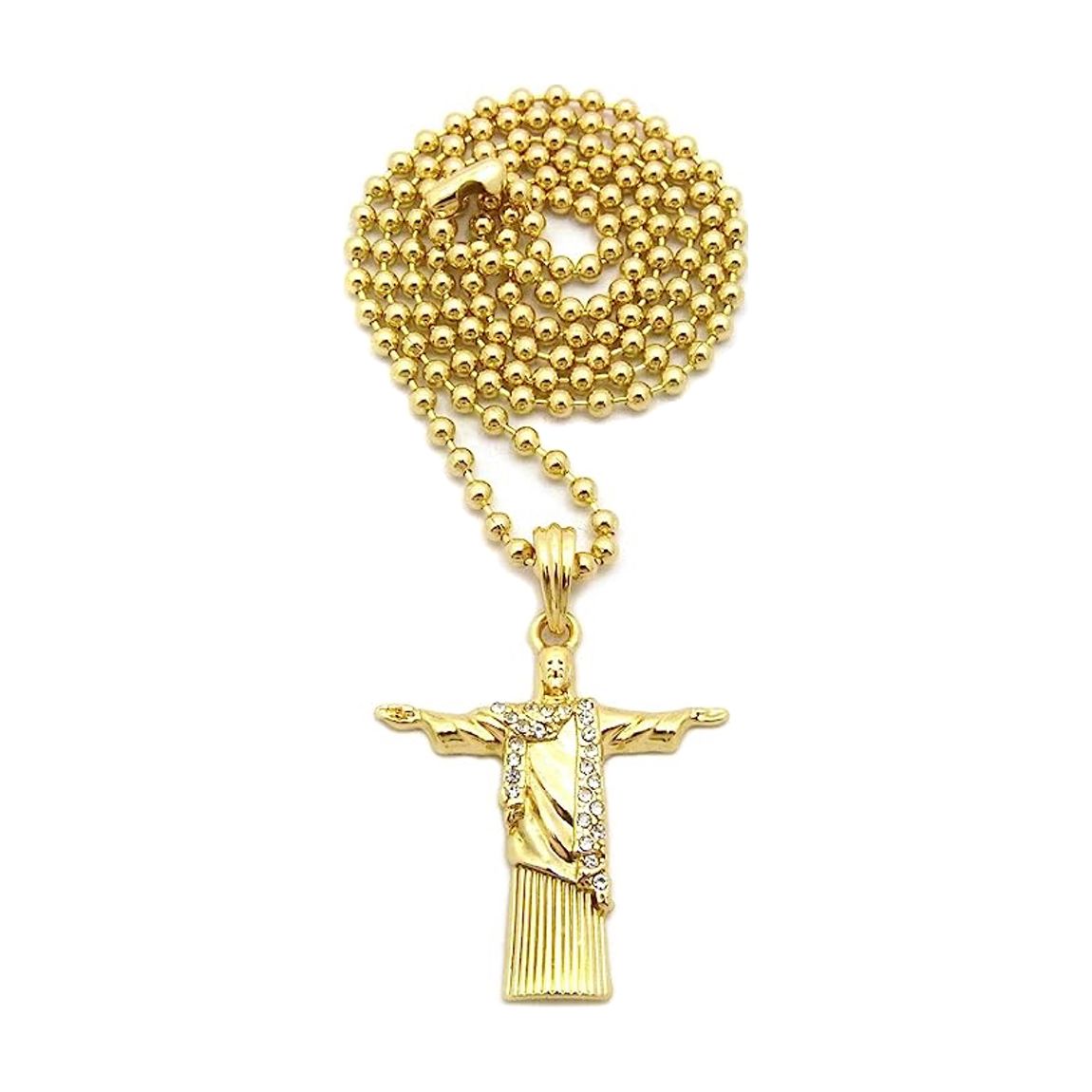 18K Gold Religious Zircon Necklace main product photo
