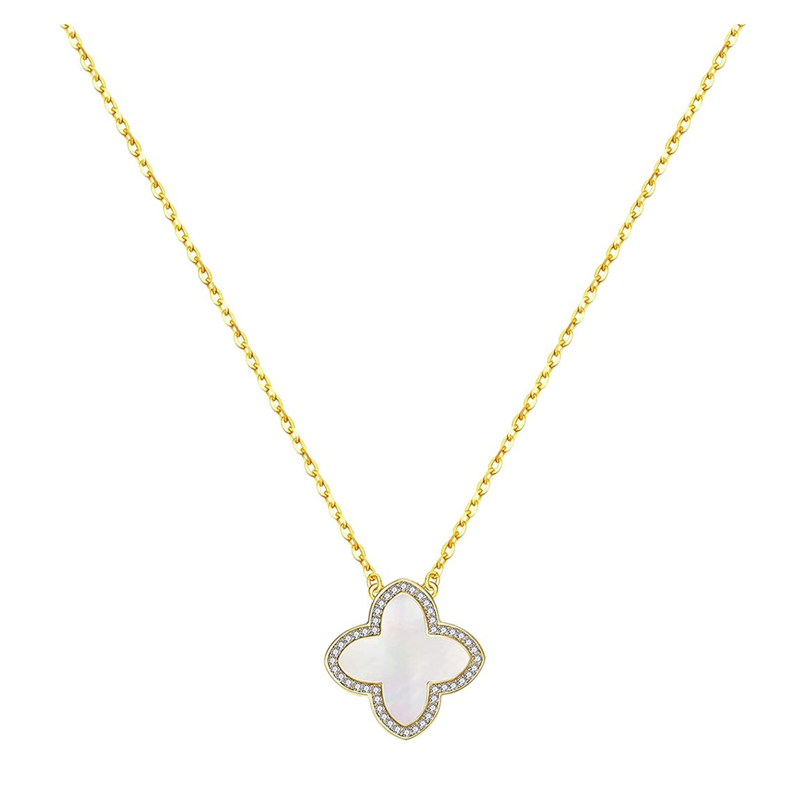 18K Gold Plated Mother Of Pearl Necklace main product photo