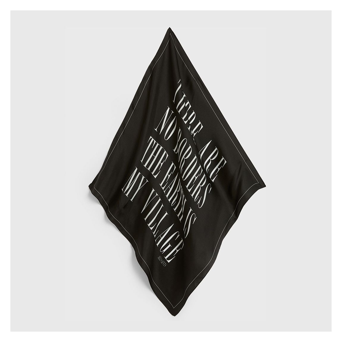 Black Freedom Silk Scarf main product photo