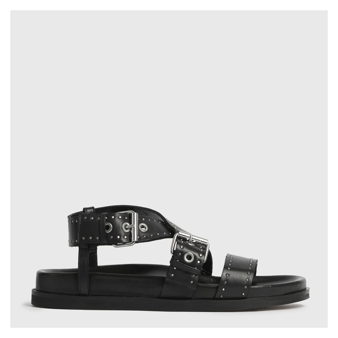 Black Leather Nina Sandals main product photo