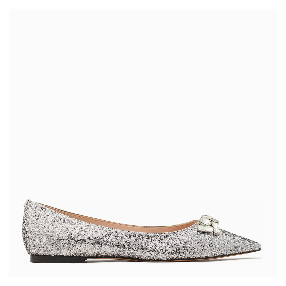 Silver Glitter Rhinestone Detail Pump Shoes main product photo