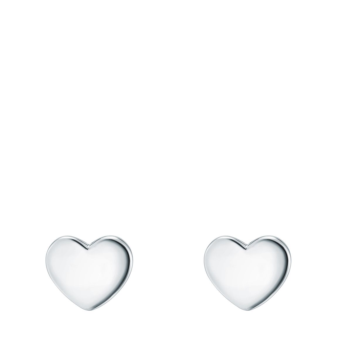 Silver Heart Shaped Stud Earrings main product photo