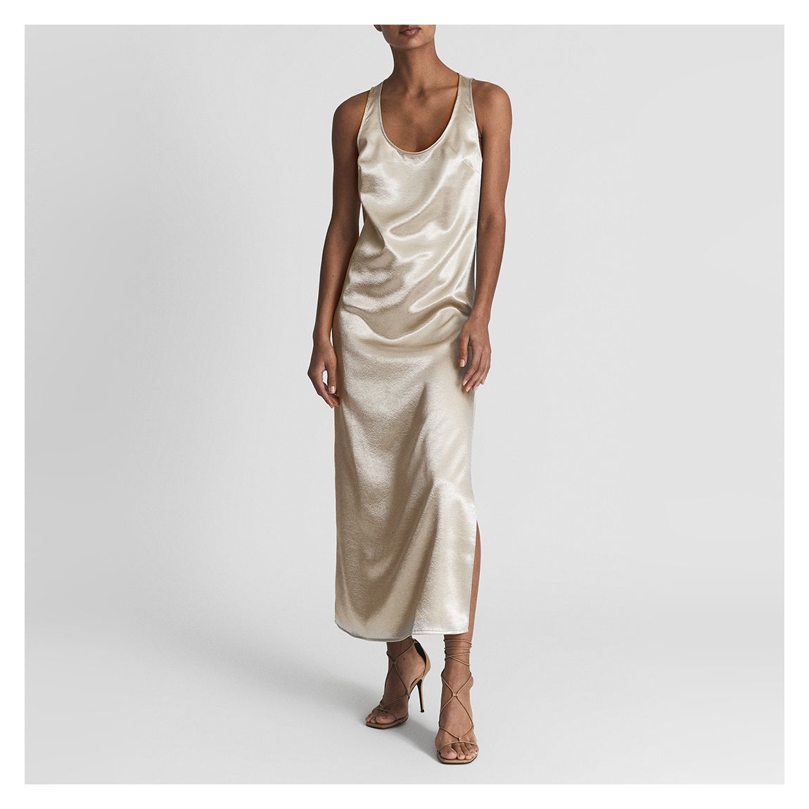 Champagne Lottie Scoop Neck Maxi Dress main product photo