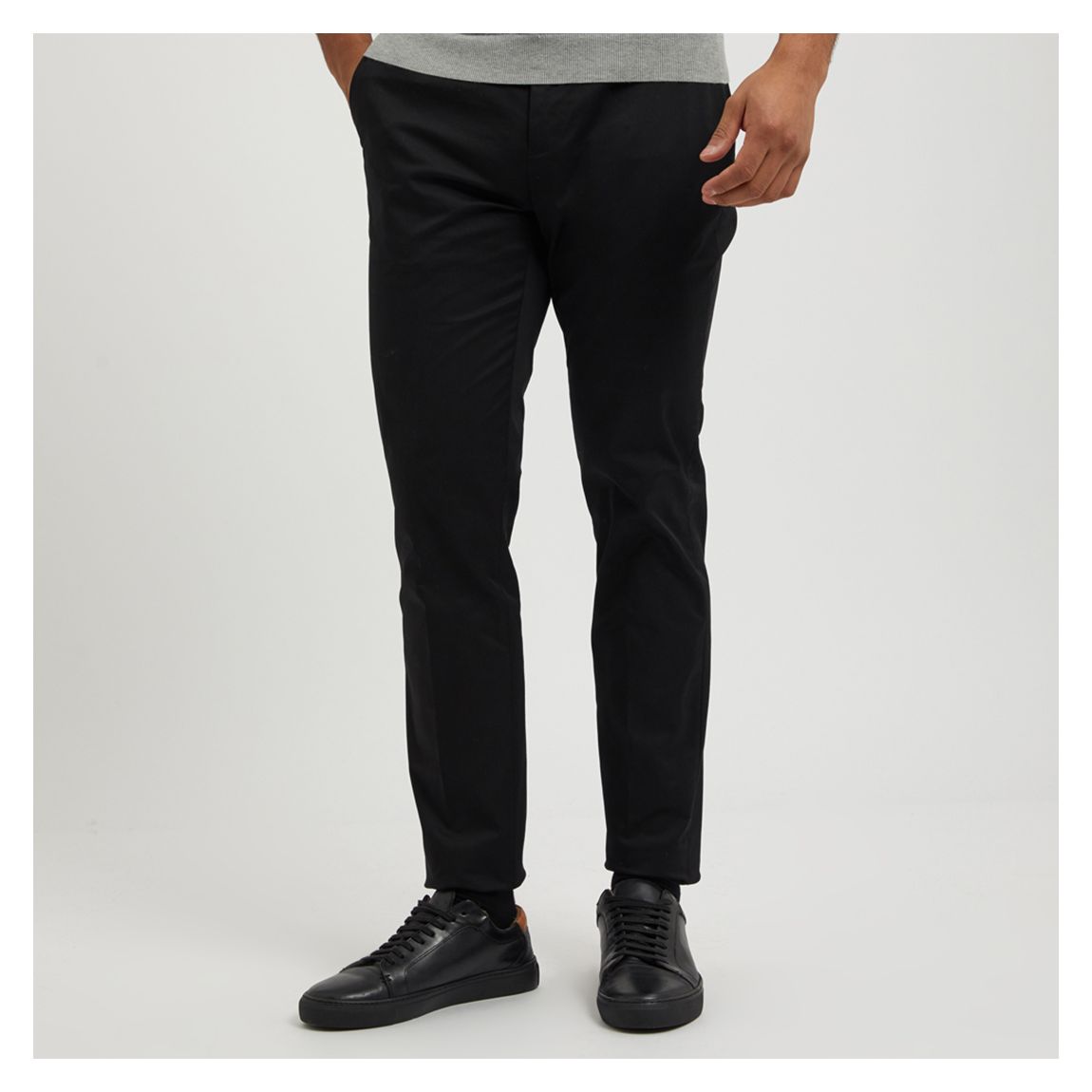 Black Hamilton Stretch Cotton Trousers main product photo