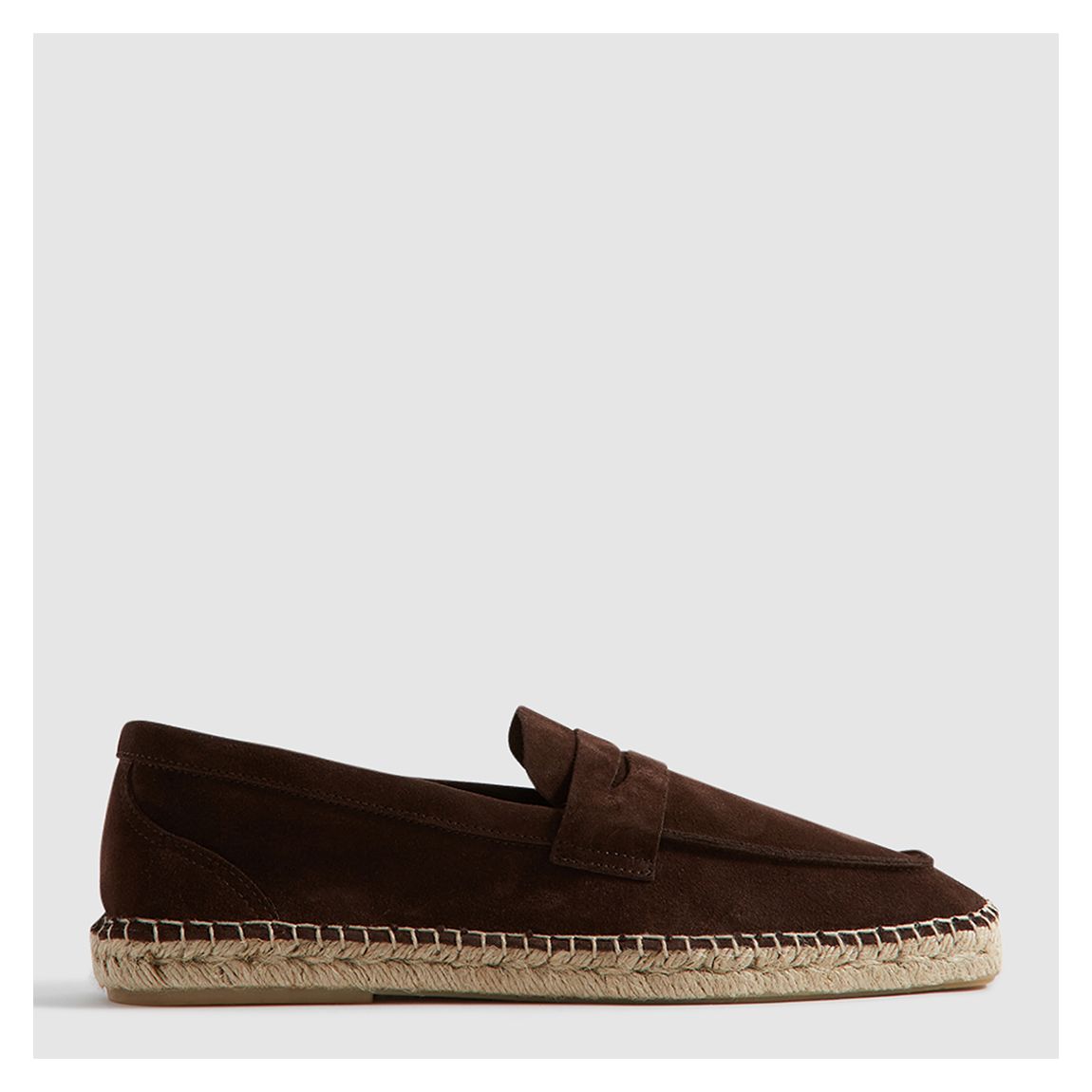 Chocolate Slip On Suede Espadrille main product photo