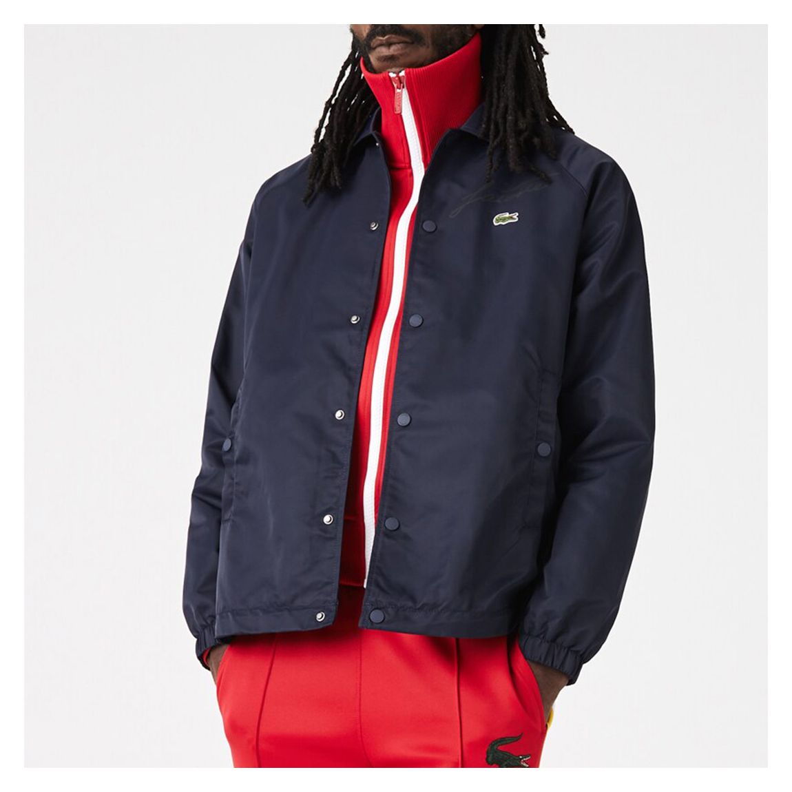 Navy Collared Straight Fit Jacket main product photo