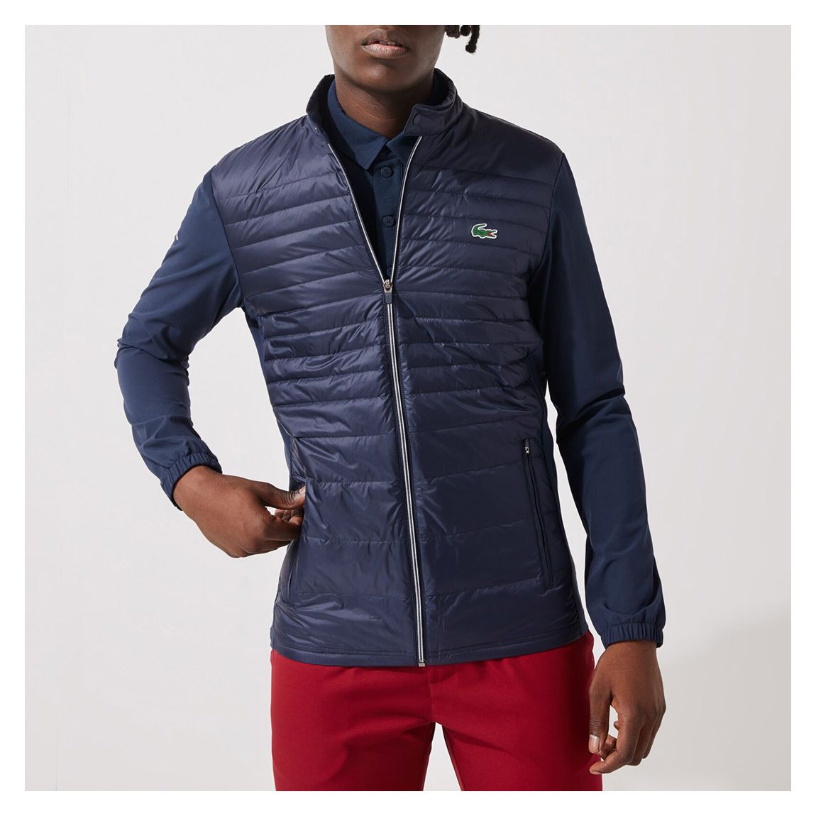 Navy Hybrid Quilted Body Jacket main product photo