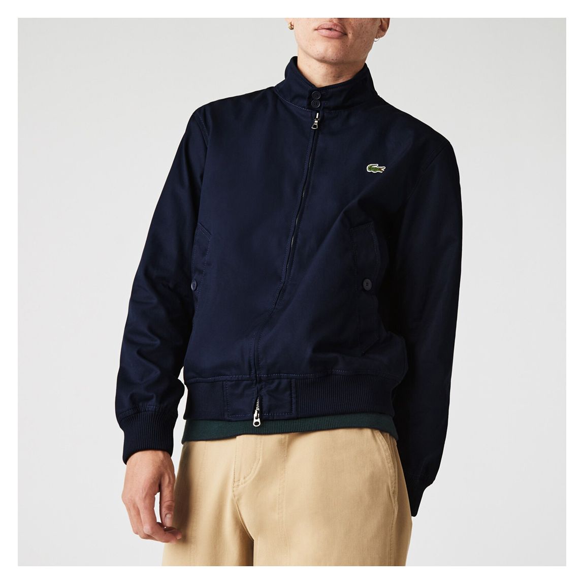 Navy Zip Up Cotton Jacket main product photo