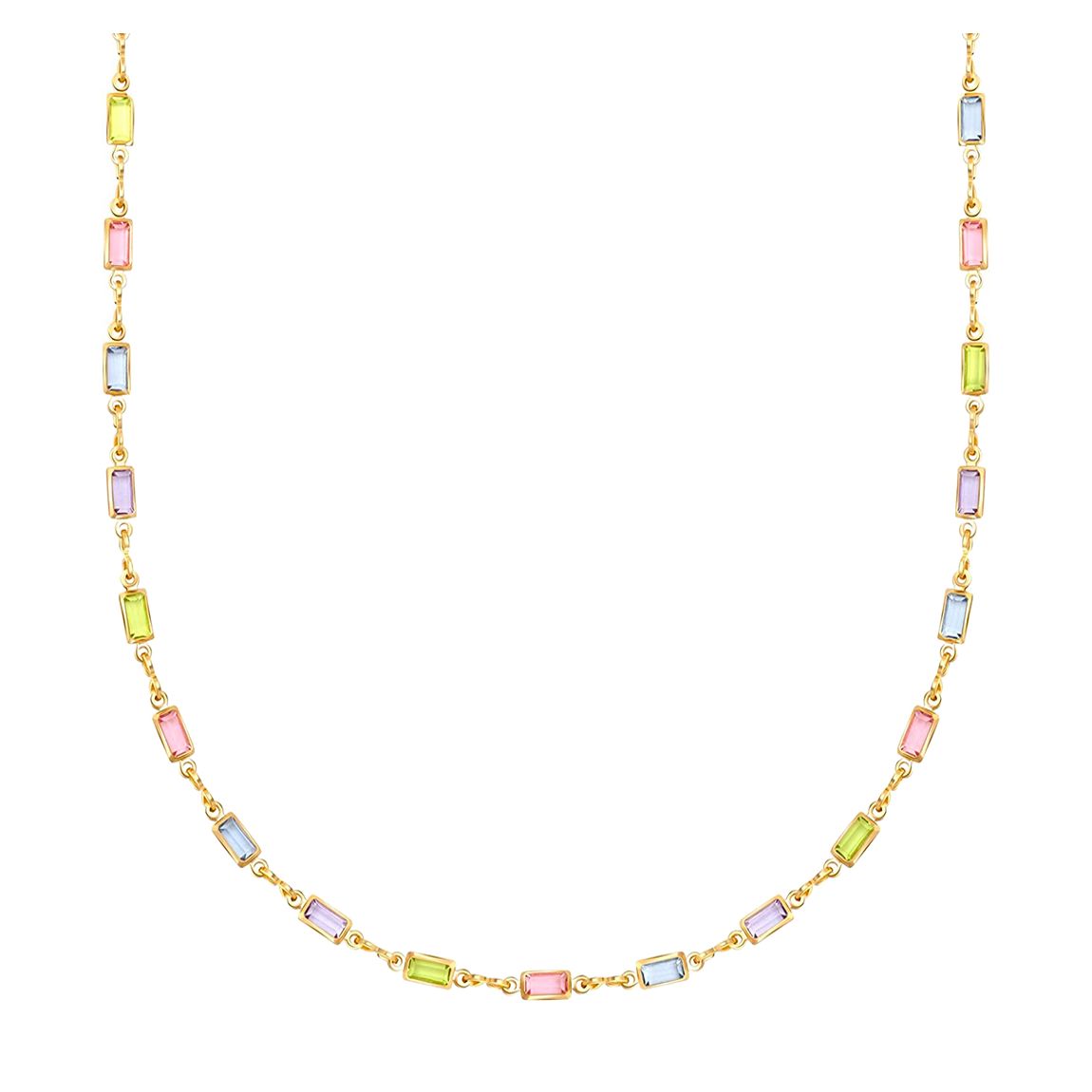 18K Multi Color Stone Necklace main product photo