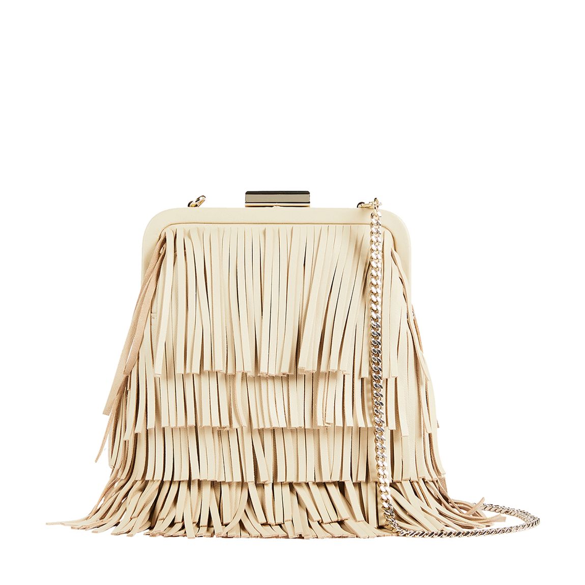 Natural Katilan Tassel Frame Evening Bag main product photo
